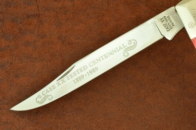 CASE XX USA 1989 CENTENNIAL RED BONE JUMBO BANANA TRAPPER KNIFE