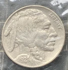 1929 Buffalo Nickel Indian Head Type Coins.  ACTUAL COIN SHOWN IN PHOTOS