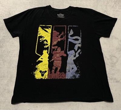 BUNGIE Destiny Classes Graphic T Shirt Mens XL Black Video Game Promo