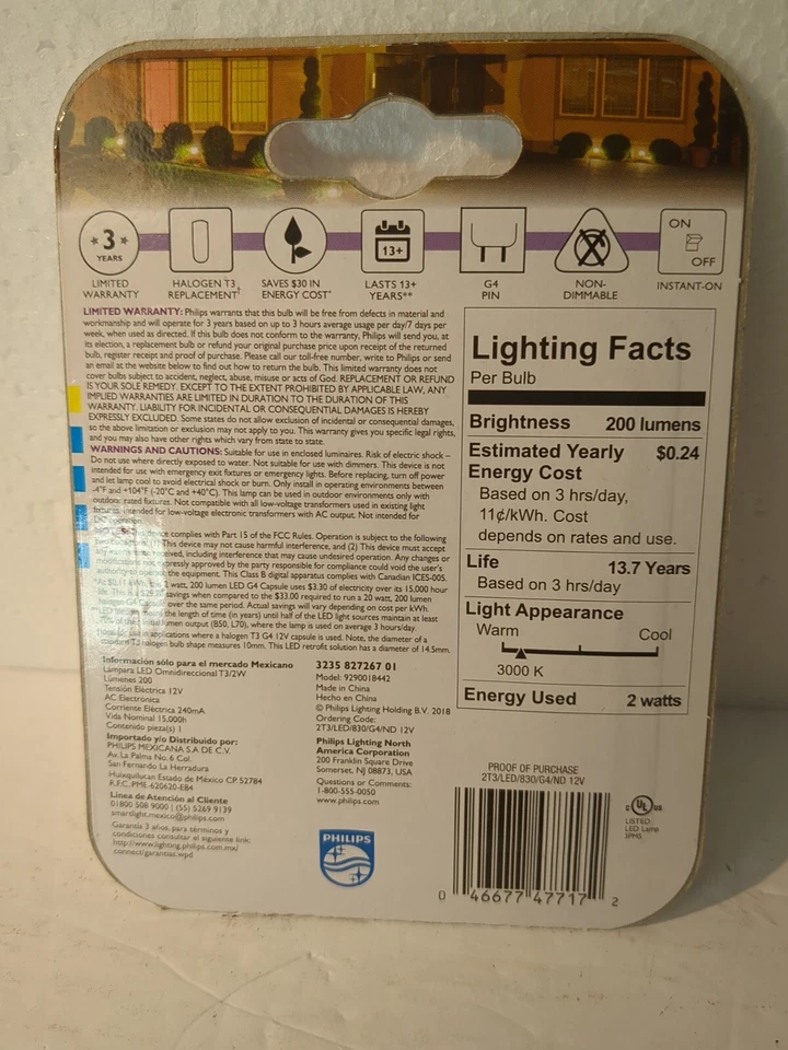 20 Watt Replacement Bi-Pin Light Bulb G4 Base 12 Volt  2w LED NEW - Image 2 of 2