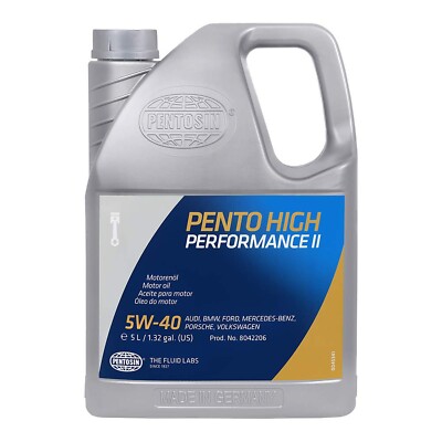 Pentosin 8042206 Pento High Performance II 5W-40 Synthetic Motor Oil 5 Liters