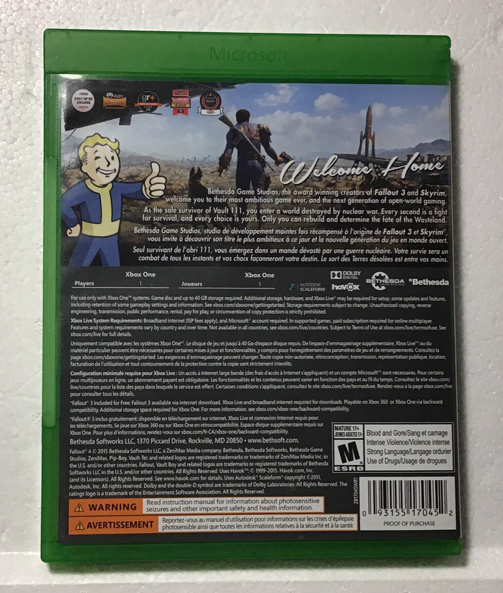 Compatible Games Fallout Backwards Compatible Xbox One Fallout