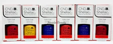 CND Gel Polish .25oz-All 6 shades from NEW WAVE Shellac - 91404-06,08-10