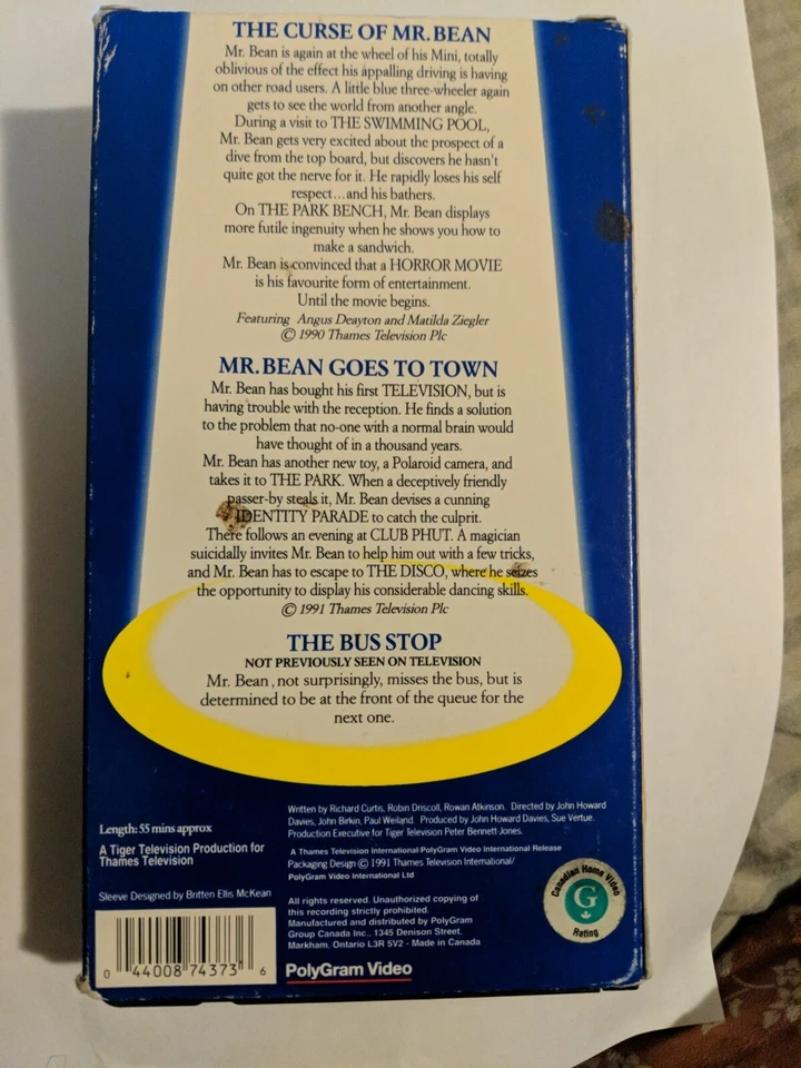 The Exciting Escapades of Mr. Bean (VHS, 1991)  - Image 2 of 2