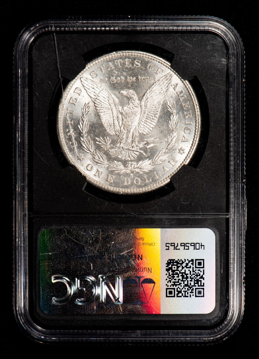 1881-S $1 Morgan Dollar Original Bag Fragment NGC Brilliant