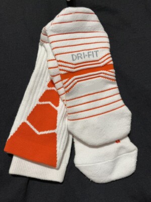 NIKE Vapor ELITE Football Crew Socks PSX300-195 White  Orange XL BIN15