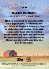 2023 Topps Pro Debut #FF-11 Mikey Romero Farm Fresh Futures