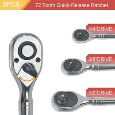 1/4in. Drive Ratchet With Straight Handle 90 Teeth Quick Release Rever- AB Tools