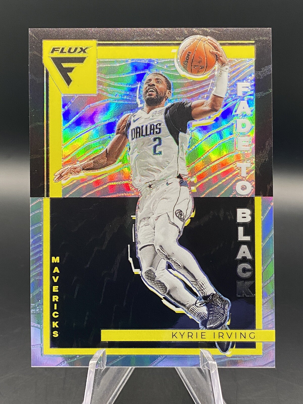 2022-23 Panini Flux Kyrie Irving Fade To Black SSP Case Hit Dallas Mavericks