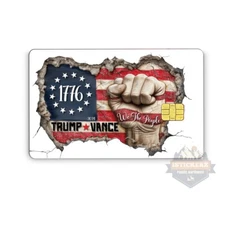 Credit Card Sticker Vinyl Skins Trump Vance 1776 We The People