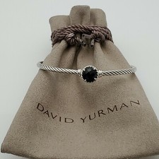 David Chatelaine Bracelet with Black Onyx, 3mm, size medium