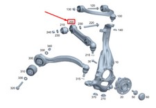 MERCEDES-BENZ GLC X254 QUERLENKER VORNE LINKS UNTEN A2543300001 NEU ORIGINAL