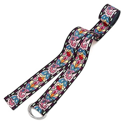 Zouiqss Yogagurte 1,8m mit D-Ring Schnalle extra lang Baumwolle, verstellbar,...