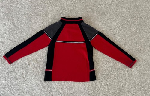 Boys Black, Grey & Red Ski Sweater By Obermeyer Sz Preschool Large - Picture 4 of 4