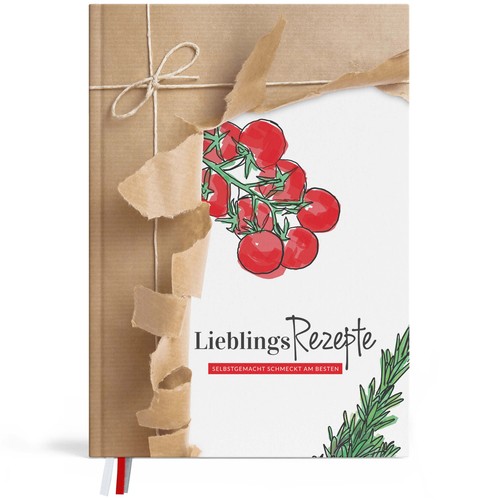 Rezeptbuch selberschreiben A4 Kochbuch Kochen Backen Hardcover DIY Packpapier - Bild 1 von 6