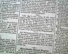 JAMES FENIMORE COOPER Pioneers of The Sources of the Susquehanna 1822 Newspaper