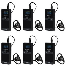 Retekess TT116R Tour Guide System UHF 5 Audio Receivers for TT116T Travel Church