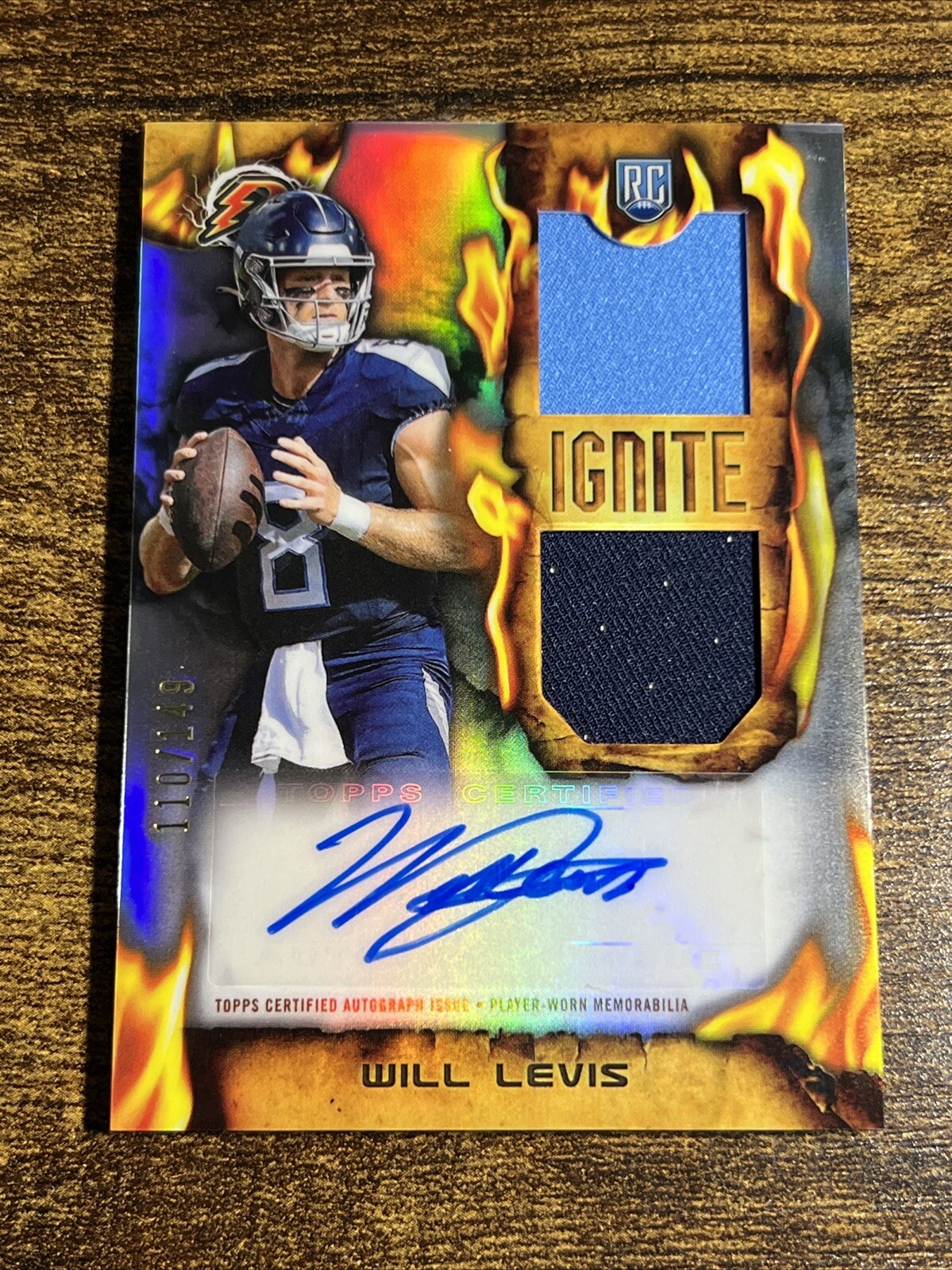 WILL LEVIS 2023 Topps Composite Resurgence Rookie Patch Auto /149 #RIRPA-WL RC