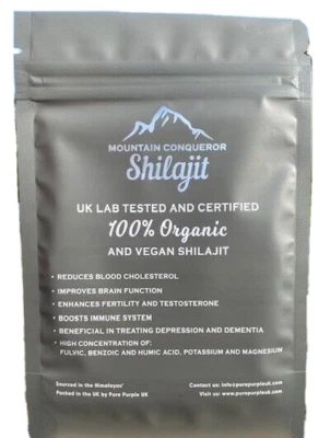 PLUS UK TESTED, HIMALAYAN SHILAJIT RESIN- 70% Fulvic Acid & 80+ Potent Minerals- 30G