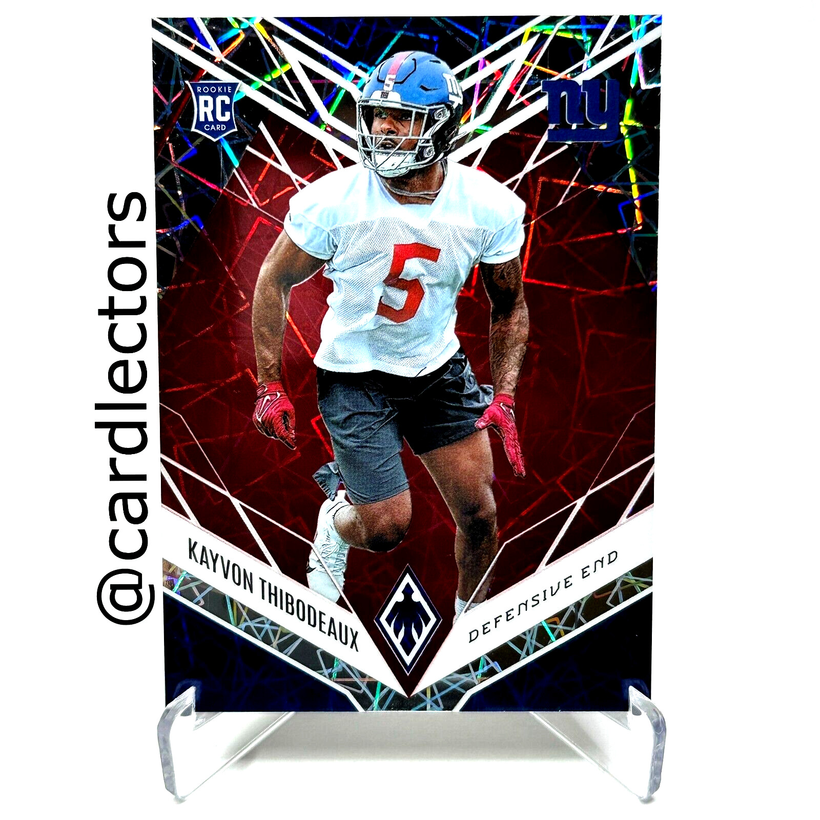 2022 Panini Phoenix Football KAYVON THIBODEAUX #168 RC Red Lazer SP /150 GIANTS