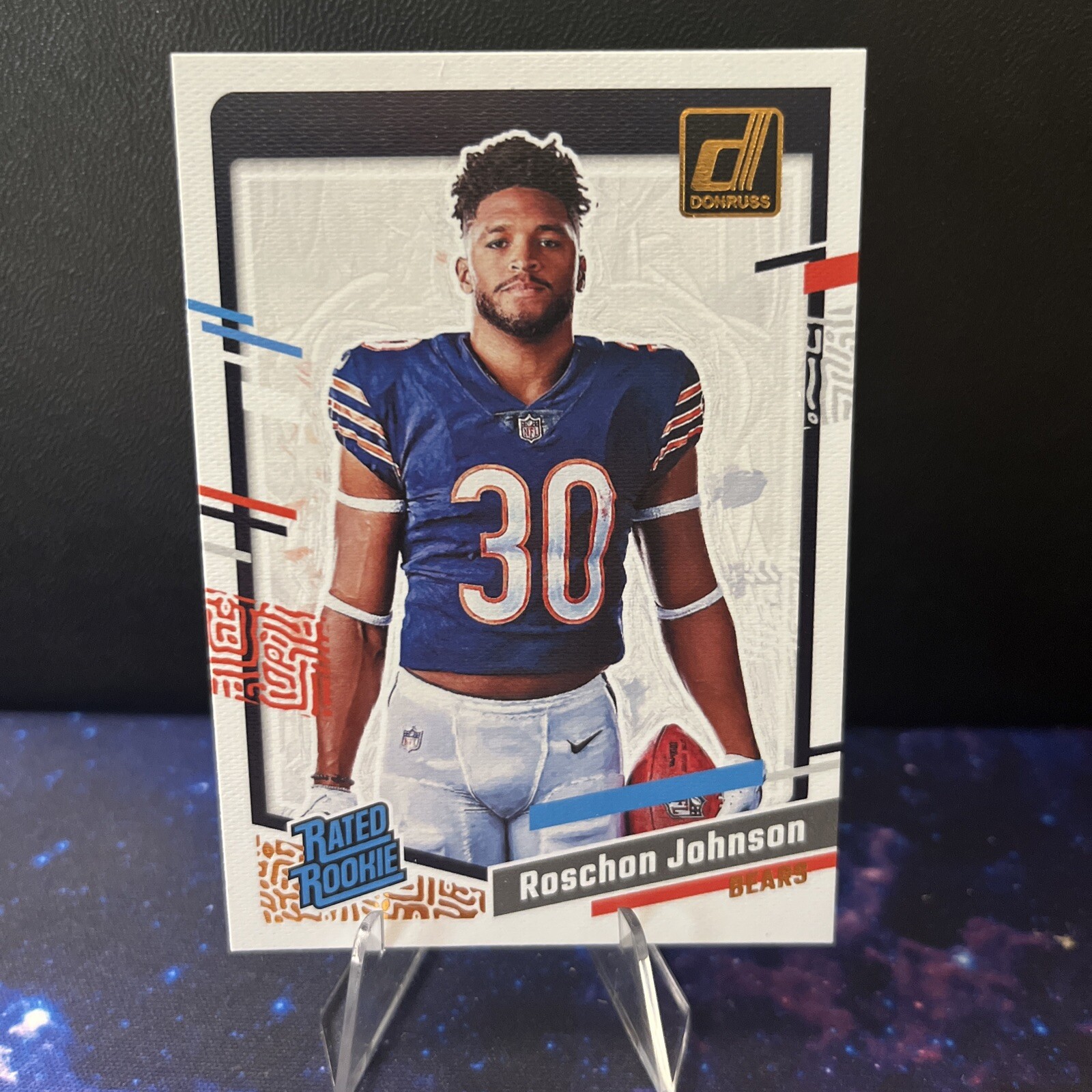2023 Donruss - Rated Rookie Portrait #31 Roschon Johnson (RC) Chicago Bears