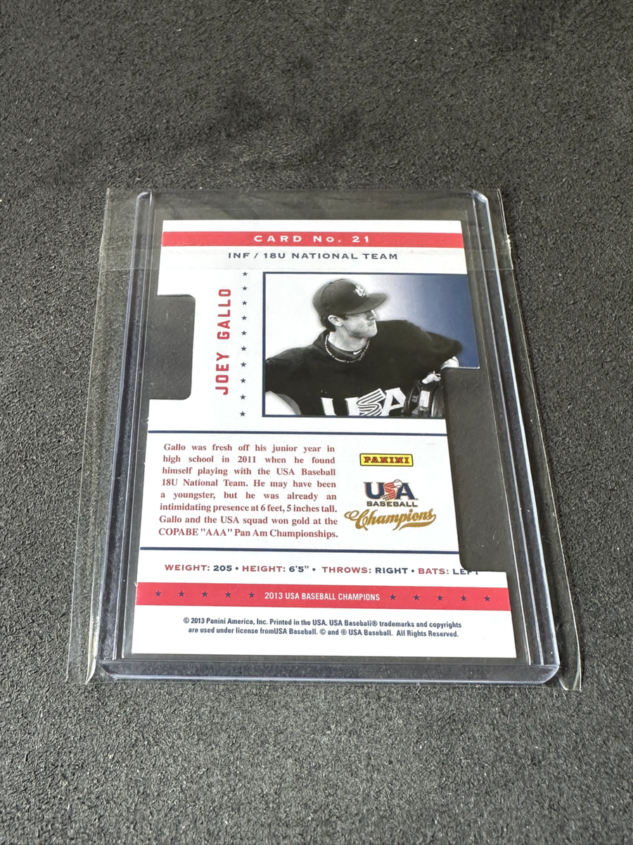 Joey Gallo 2013 Panini USA Baseball Champions Legends Die Cut 566