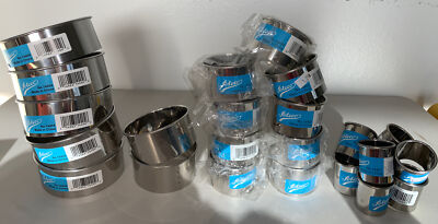 24 pc lot Ateco 14400 assortd Round Stainless Steel Ring Bakery Cutters Bakeware