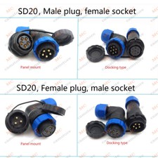 SD20 IP67 1-14pin Waterproof Connector,Aviation Industrial Connector Plug Socket