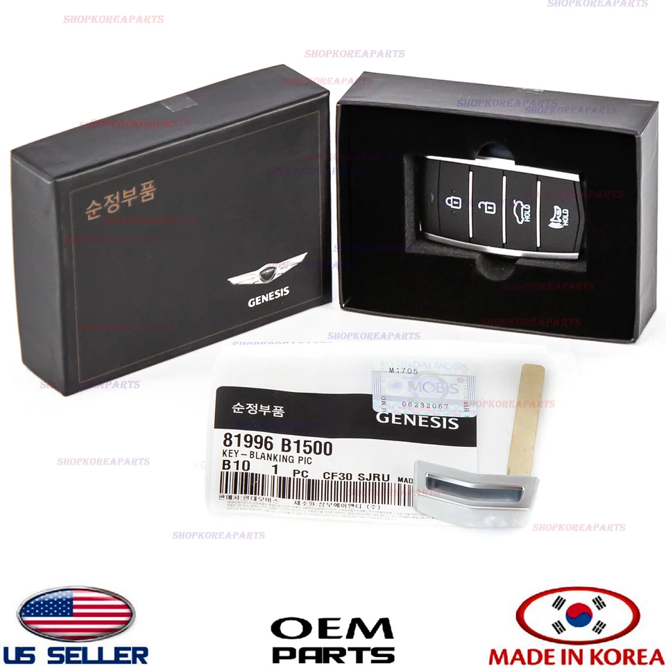 Genuine OEM Smart Key Fob w/ Emergency Key Blank 18–20 Genesis G80 95440D2000BLH - Image 2 of 4