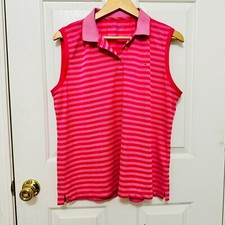 EUC VINEYARD VINES SLEEVELESS STRIPED BARBIECORE BARBIE POLO SHIRT XL $80