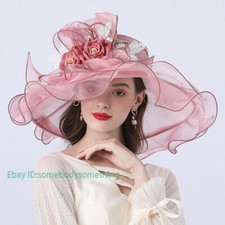 Women Kentucky Derby Flounce Cocktail Tea Party Bridal Wedding Dress Formal Hats