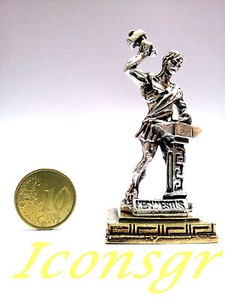 Ancient Statue Zamac Athena Greek Miniature Olympian God Pantheon Sculpture G