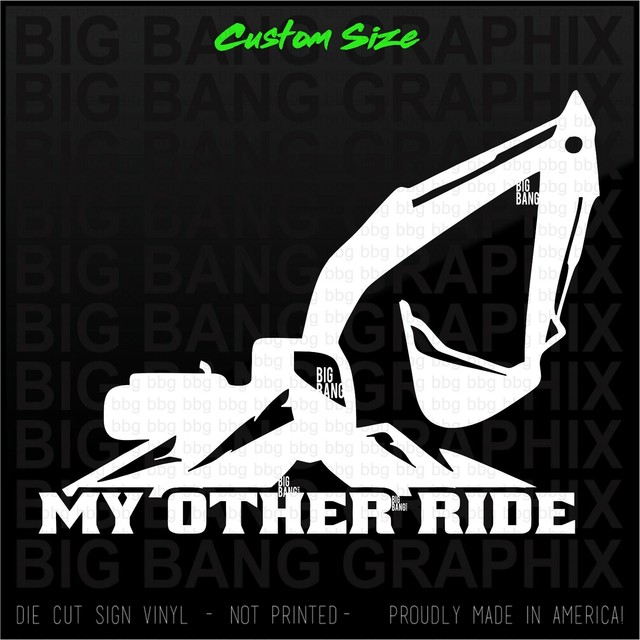 Heavy Equipment Operator Vinyl Decal Sticker Lettering Badass HOLE Dirt