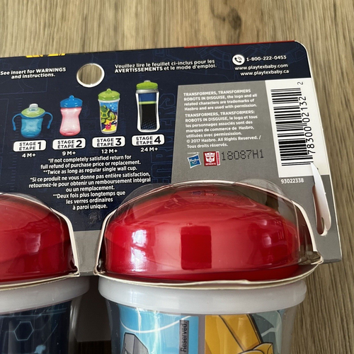 Pack de 2 bec verseur isotherme Playtex Transformers Sipsters Stage 3 anti-déversement 9 oz - Photo 12/12