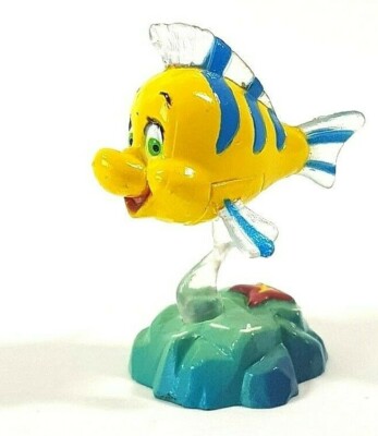 Disney TOMY Japan Choco Egg Flounder Fish The Little Mermaid Mini Figure Toy Kid