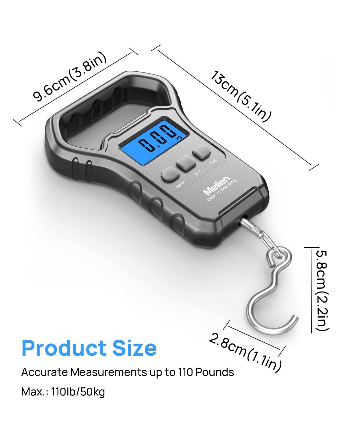 Pesa Valija Bascula Para Pesar Maletas Alimentos Balanza Electronica Portatil LC