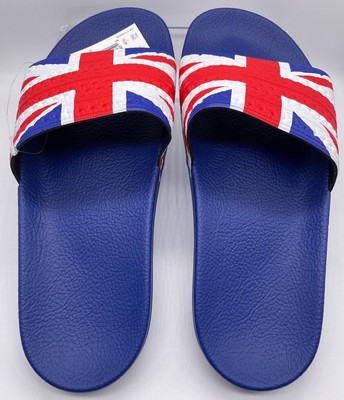 NWT Adidas Adilette Great Britain Slide Sandal Mens size 10 G55377 Blue White. Adidas Originals Mens Adilette Slides United Kingdom Red  main image 4