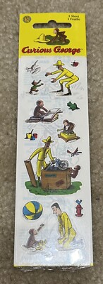 Curious George Stickers Vintage Early 2000 s New Sealed