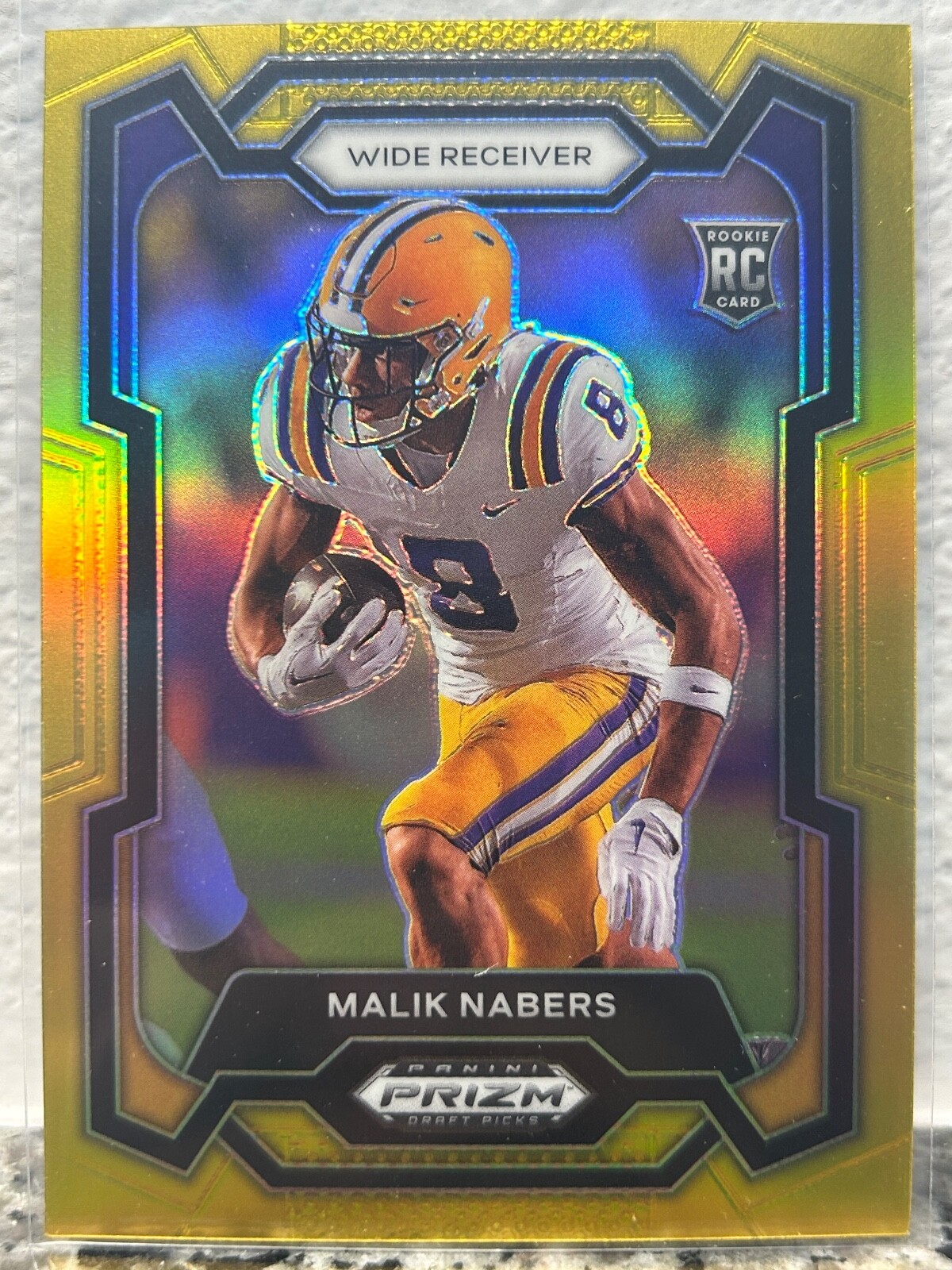 2024 Panini Prizm Draft Picks Malik Nabers GOLD PRIZM /10 SSP RC Rookie #109