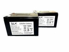 2 x 12v LITHIUM LIFEPo4 MOBILITY SCOOTER BATTERIES + FAST CHARGER