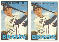 2 CARD 2016 TOPPS HERITAGE DANIEL CASTRO BASEBALL CARD LOT #543