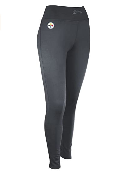 Женские леггинсы Zubaz NFL Pittsburgh Steelers, цвет древесный уголь