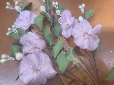 vintage silk 1940s flowers lilac blossoms pearl stamens 1 spray made in Japan