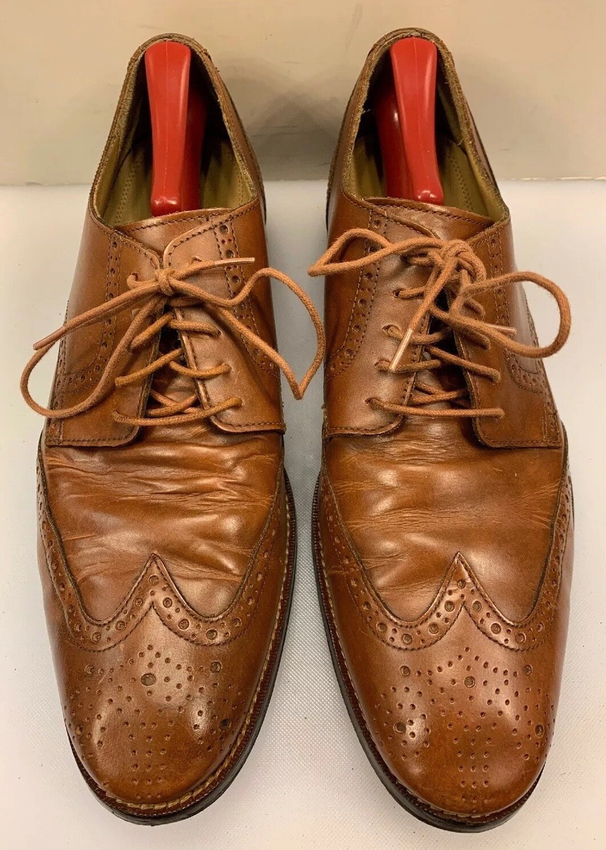 Cole Haan Men 11 M D Wingtip Oxfords British Tan Brown  display picture 1