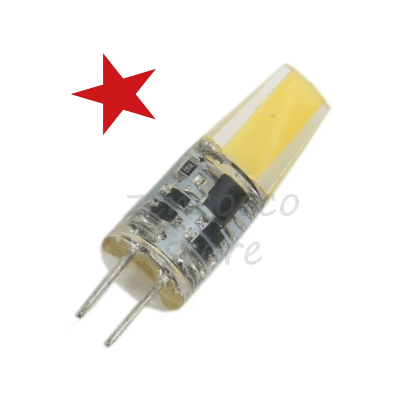 LAMPADA LED COB 2w =25w ATTACCO G4 SPILLO 12V SILICONATA luce bianca o gialla - Immagine 2 di 2