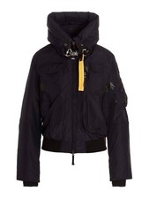 New Parajumpers Gobi Nylon Hooded Bomber Jacket In Black Size S #sj205