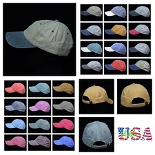 Plain Baseball Cap Washed Caps Brushed Faded Hat Unisex Cotton Hats Sports