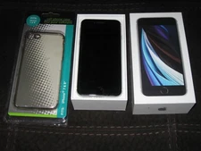 Apple iPhone SE 2020 2nd Gen 64 GB White (AT&T) Broken Home Button + Phone Case