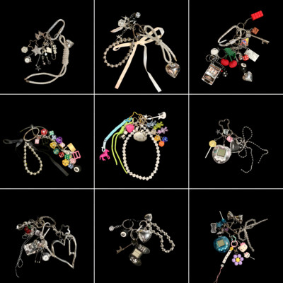 CUSTOMIZED HAND MADE UNIQUE BAG CHARM & PENDANTS USE AS PHONE CHAIN & KEYCHAIN