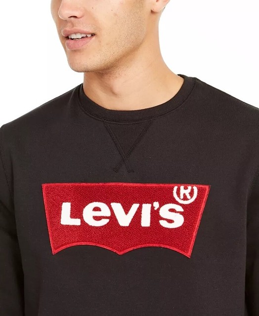 Levi's Men's Size XL Black Batwing Logo 